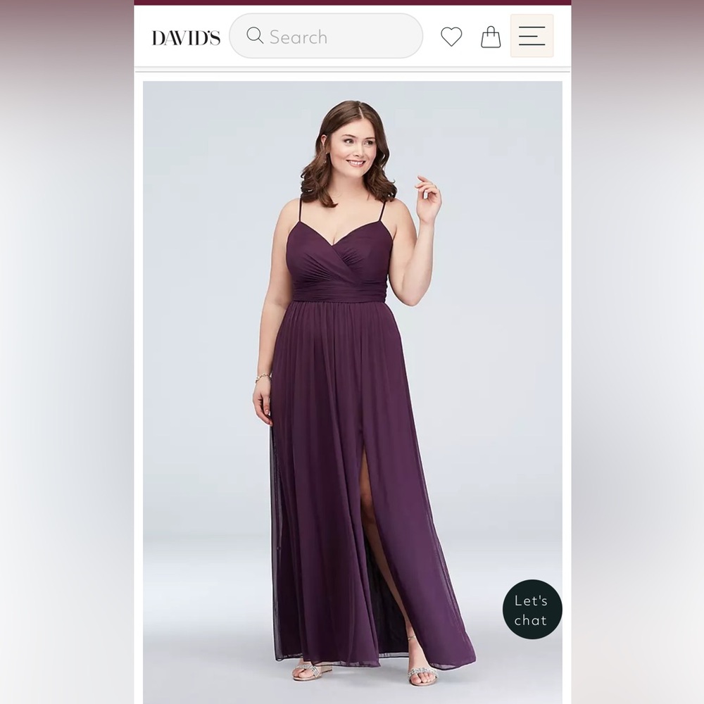 David's Bridal Celebrate DB Studio Spaghetti Strap Dress